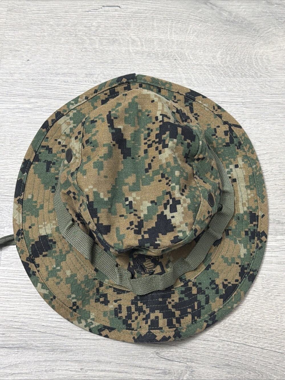 USMC Cover Field Combat Boonie Cover Woodland MARPAT Sz Small EGA Sunhat